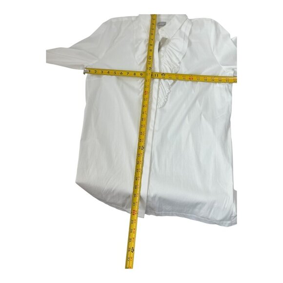 Chico's Ruffle Front Tunic Poplin Button-down | Sz 3= 16/18 Alabaster | NWTs - Picture 8 of 8